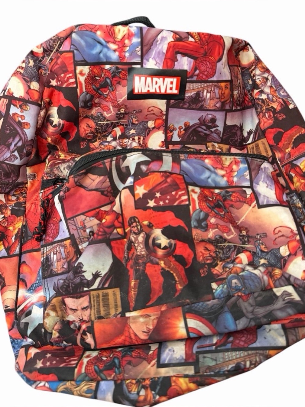 Marvel Spider-Man Patchwork Comic Backpack - Red Multi